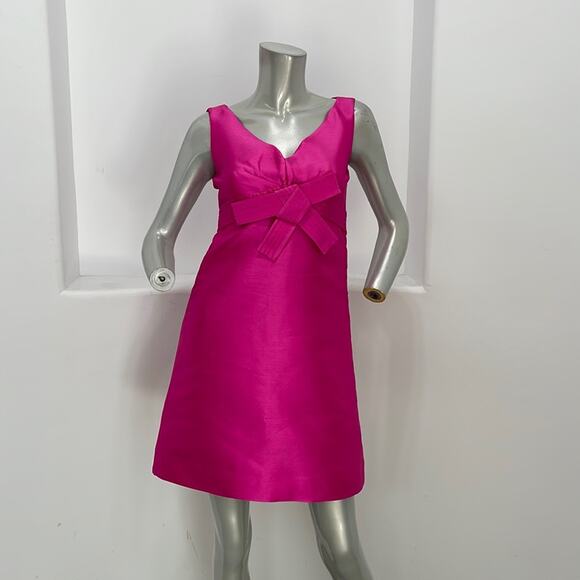 Kate Spade New York Origami Bow A-Line Tokyo Mini Dress Pink Size 2 BNWT - Picture 3 of 15